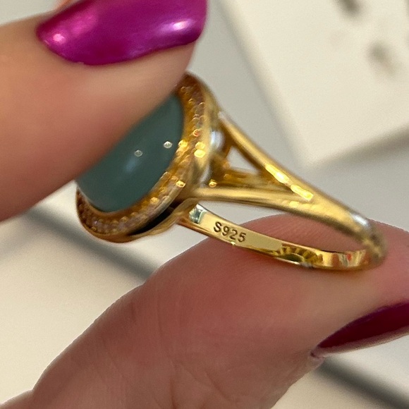 NWT Aquamarine Oval Ring - Picture 5 of 9